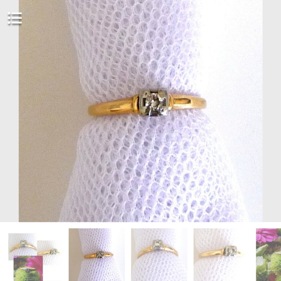 >price firm< 1920s Diamond Ring Art Deco 14K Gold Size 6.5 Engagement Ring - Picture 3 of 12